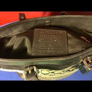 Coach Canvas and Leather Signature Bag F11529